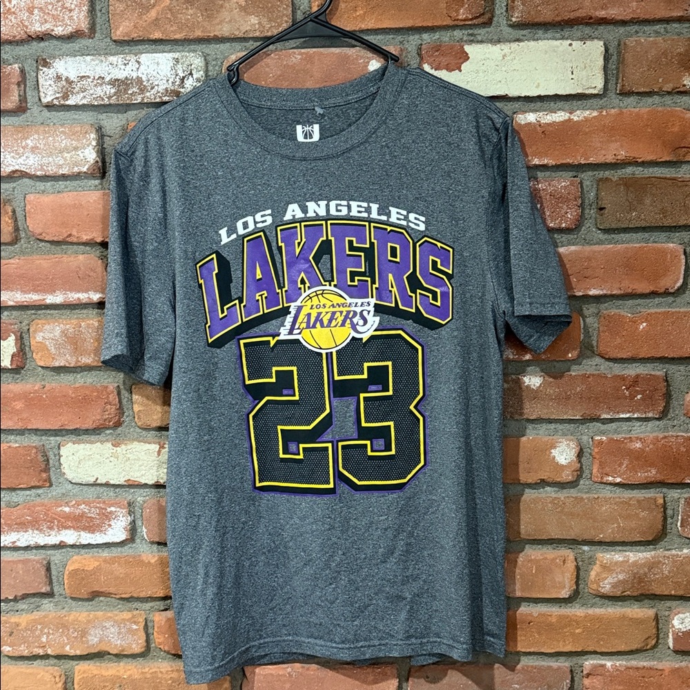 NBA Gray Los Angeles Lakers Short Sleeve Tee